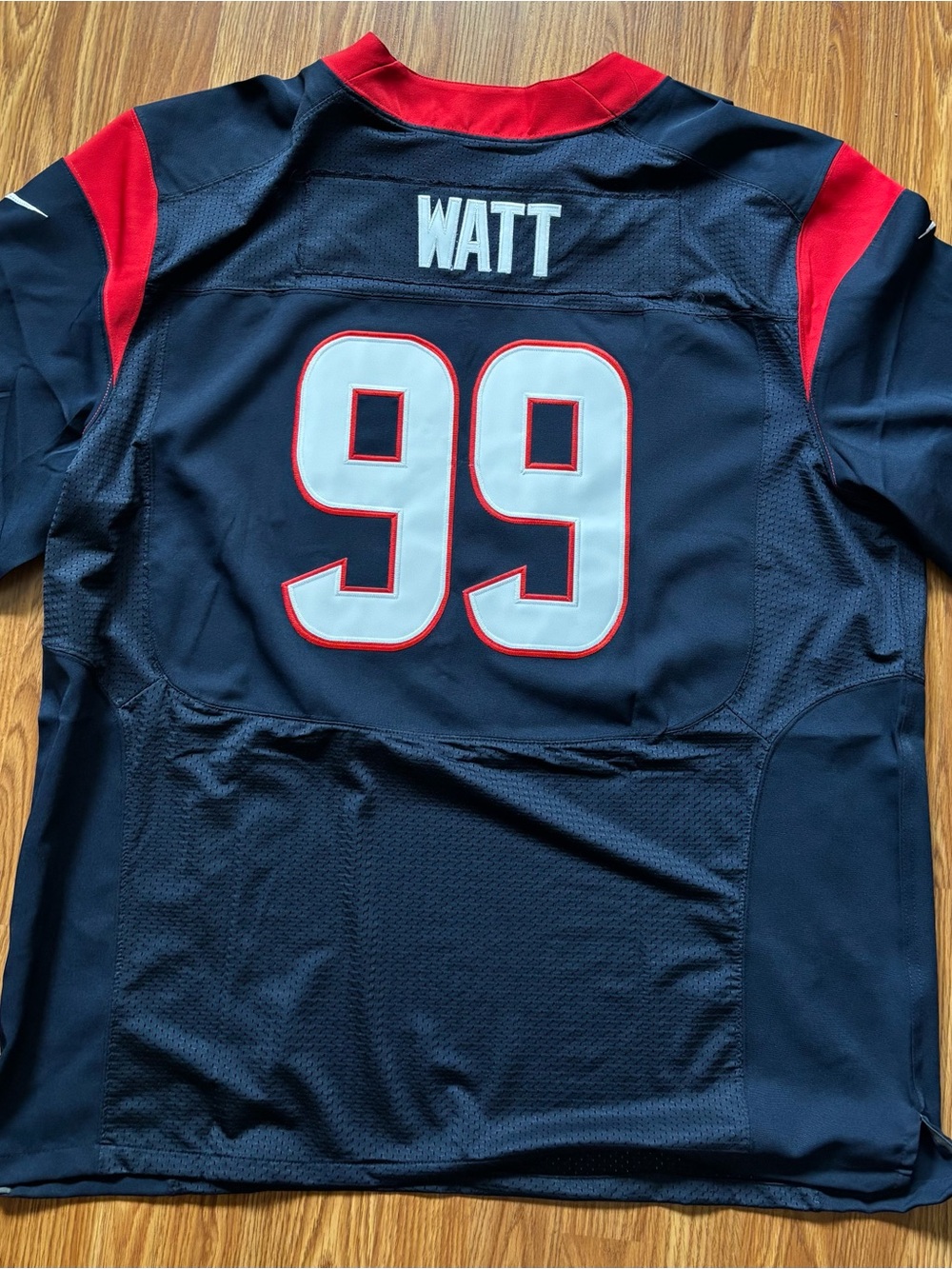 JJ Watt #99 NFL Texans Navy & Red Football Jersey. Size 56 XXL. Gently worn. - Picture 2 of 5
